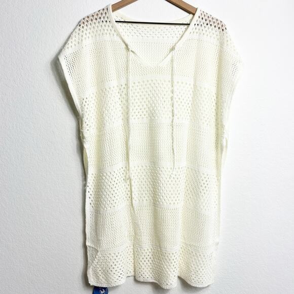 CUPSHE SWIMMING COVERUP CREAM WHITE WOMEN MEDIUM BRAND NEW WITH TAGS - Picture 2 of 9